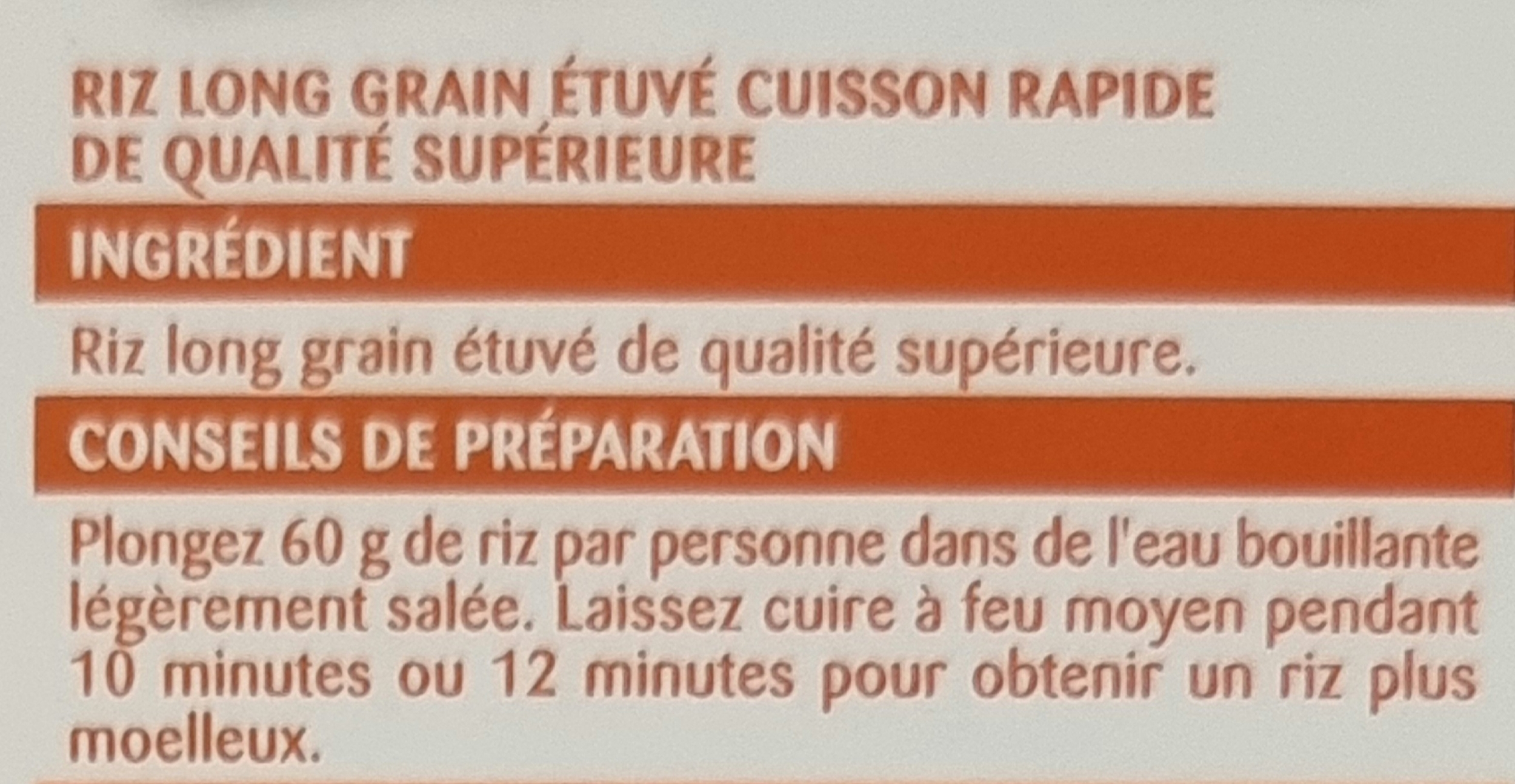 Ing Riz long étuvé Rochambeau 500g