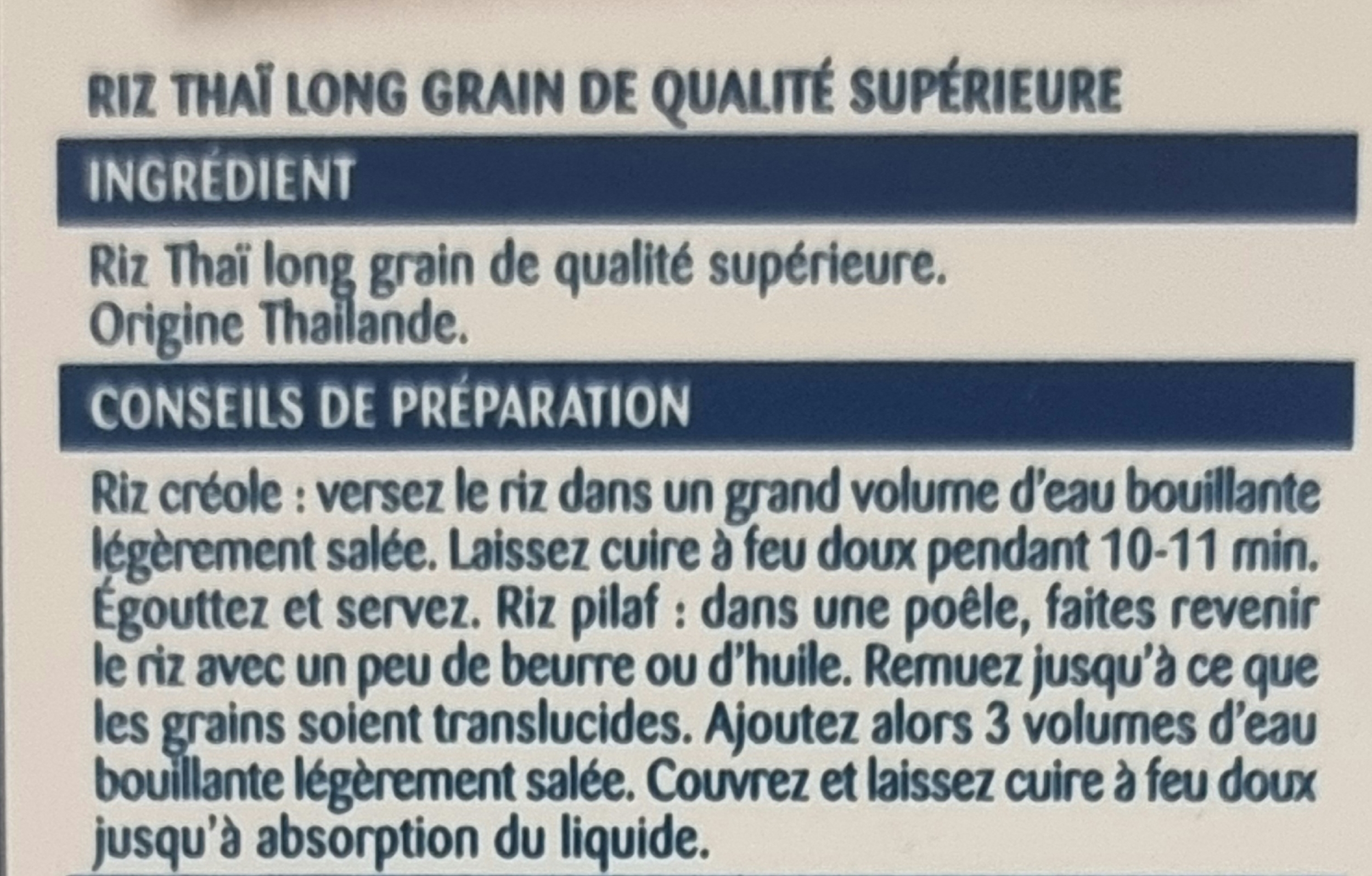 Ing Riz Thai Rochambeau 500g