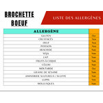 Allergènes Brochette de Boeuf
