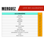 Allergènes Merguez