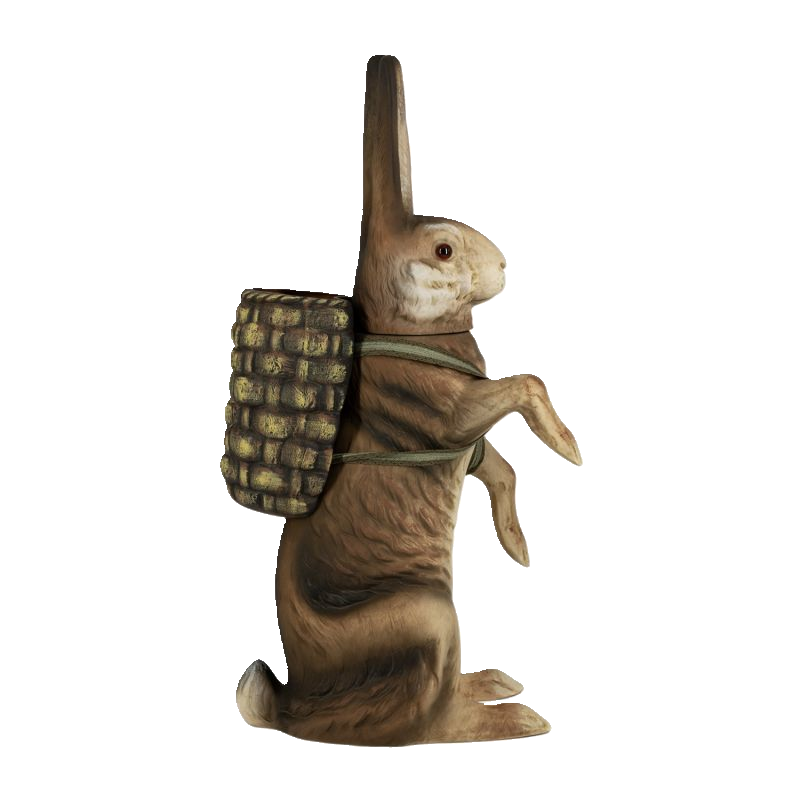 Grand lièvre de pâques &amp; panier H44 - 2