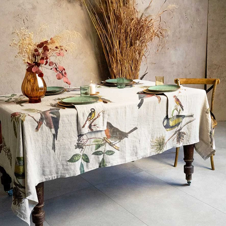 nappe lin petits oiseaux 1