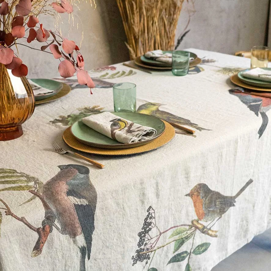 nappe lin petits oiseaux 2