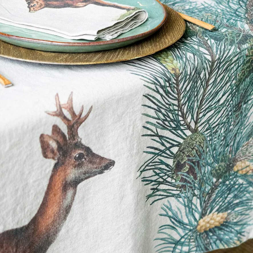 Nappe lin animaux sauvages 2