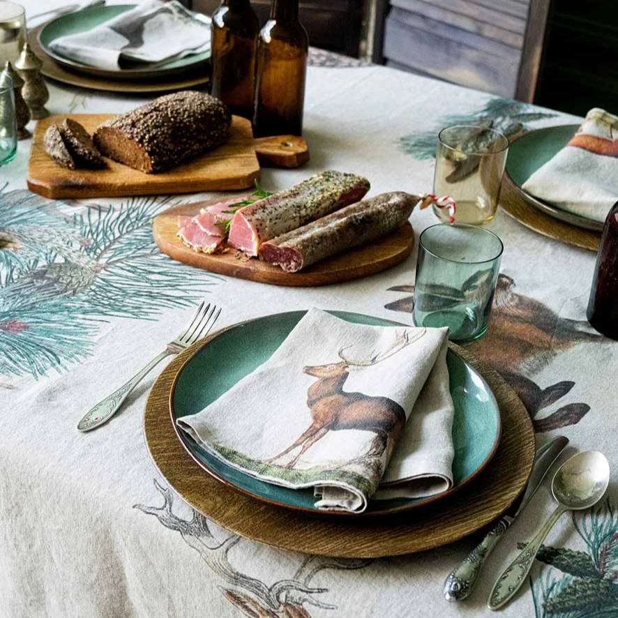 Nappe lin animaux sauvages 6