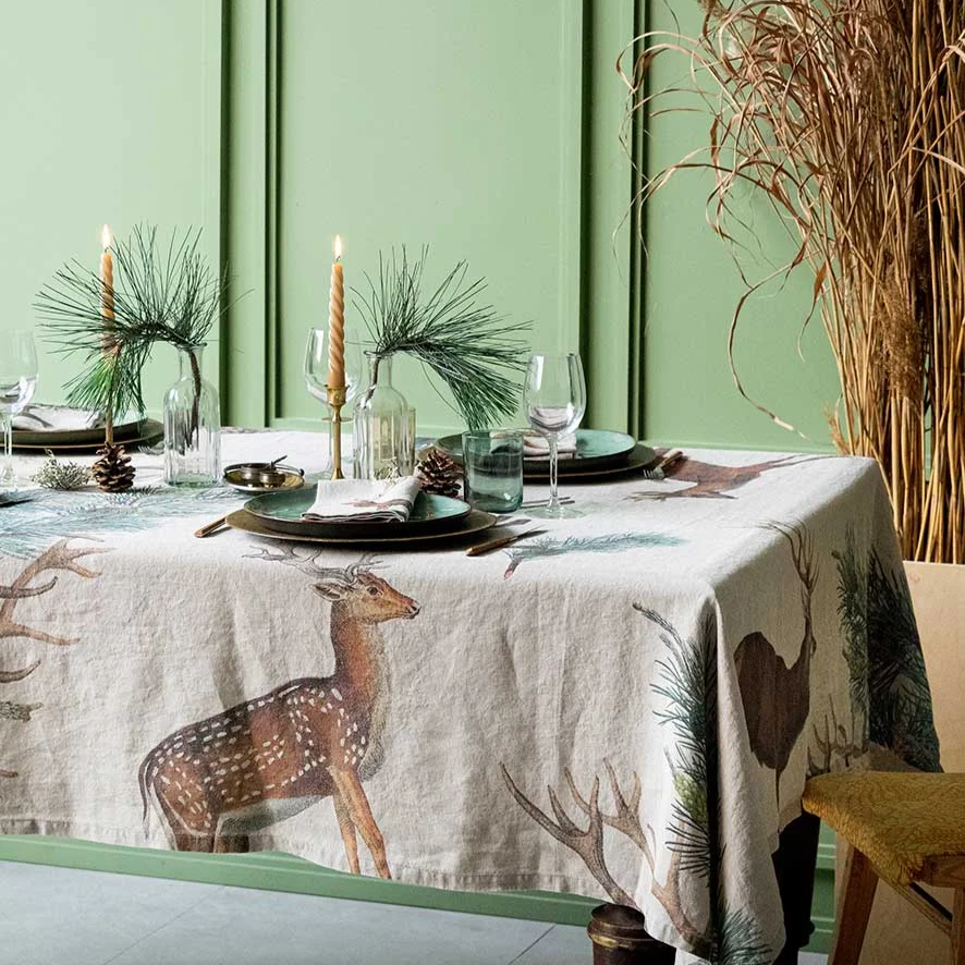 Nappe lin animaux sauvages 7