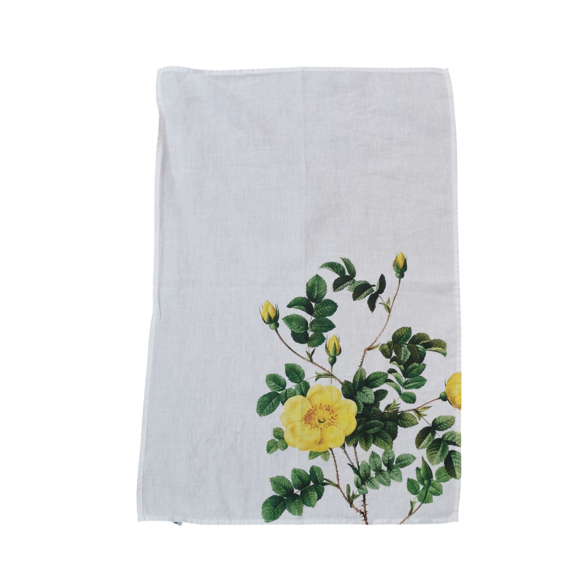 Torchon en lin - Rose Jaune