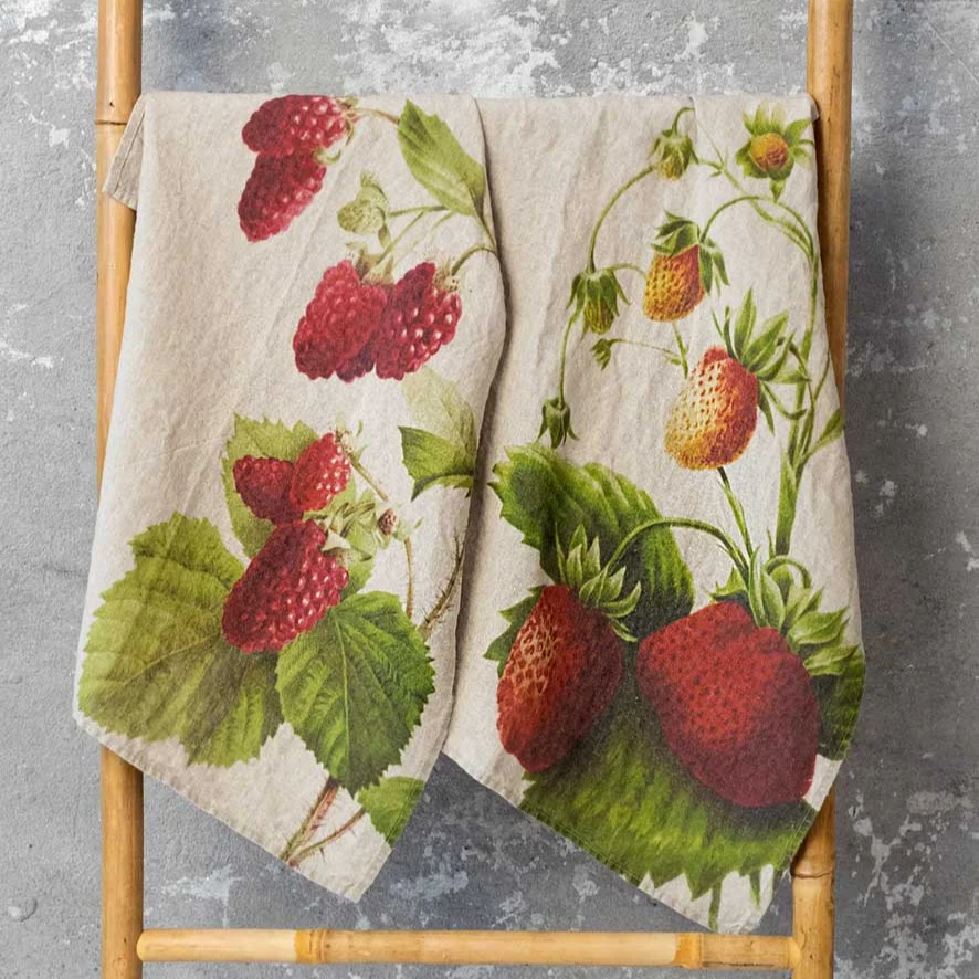 Torchon En Lin Strawberry