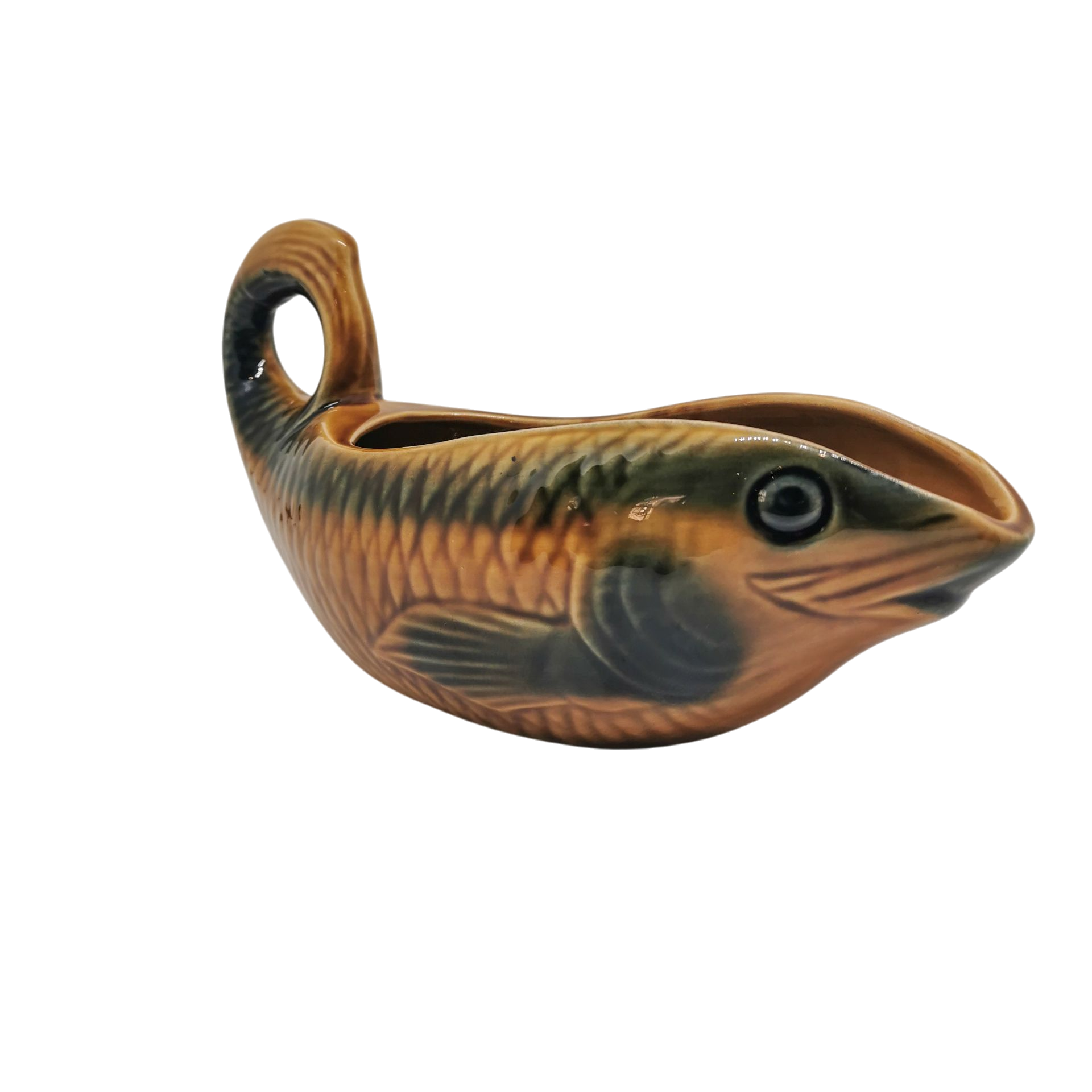 Saucière Poisson Faïence Sarreguemines