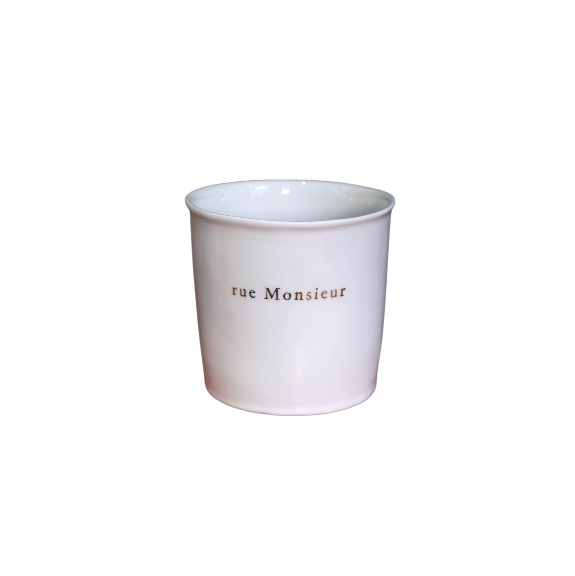 Timbale à thé Rue Monsieur en porcelaine blanche de Limoge dAlix D. Reynis