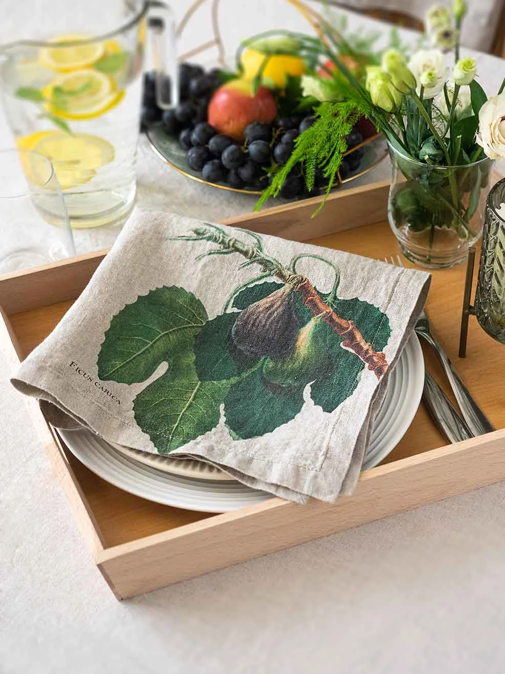 Serviettes lin fruits 7
