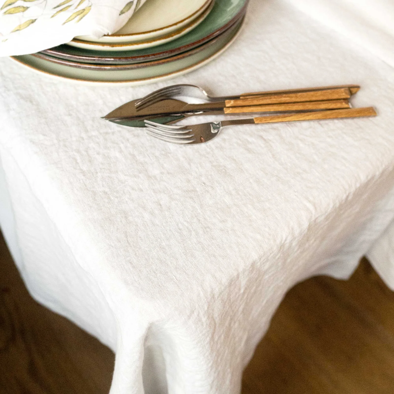 Nappe lin blanc cassé ivoire 1