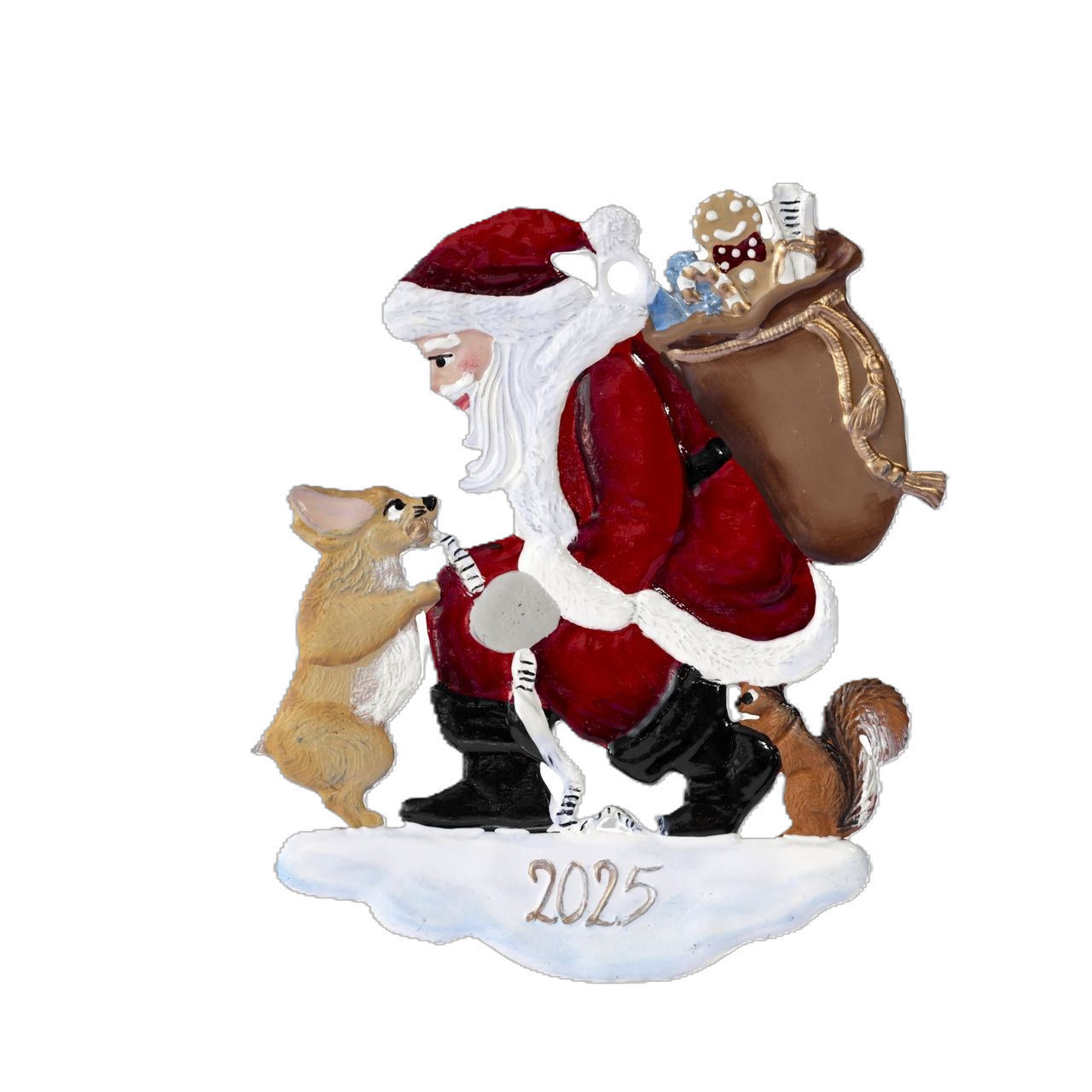 115418-BE-Père-Noël-et-corgie-étain-à-suspendre-Wilhelm-Schweizer