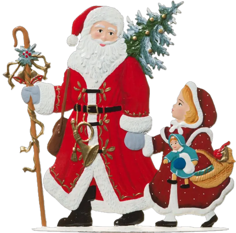 745009-BE-Père-Noël-et-enfant-en-étain-a-poser-wilhelm-Schweizer