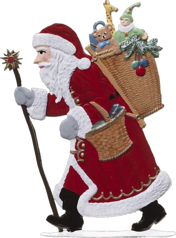 7450B-BE-Père-Noël-en-balade-en-étain-à-poser-Wilhelm-Schweizer1