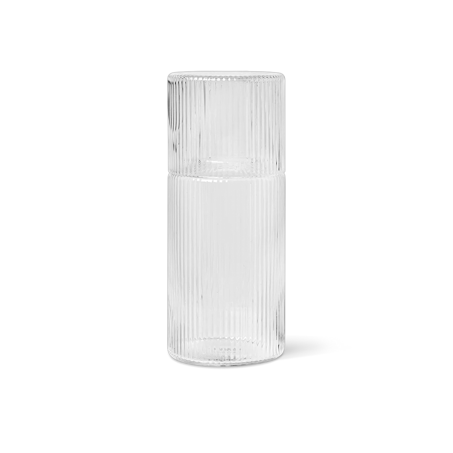 ensemble-carafe-verre-transparent-ripple-ferm-living2