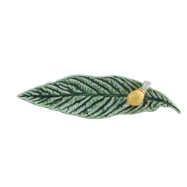 65024082-plat-feuille-neflier-escargot-bordallo-pinheiro