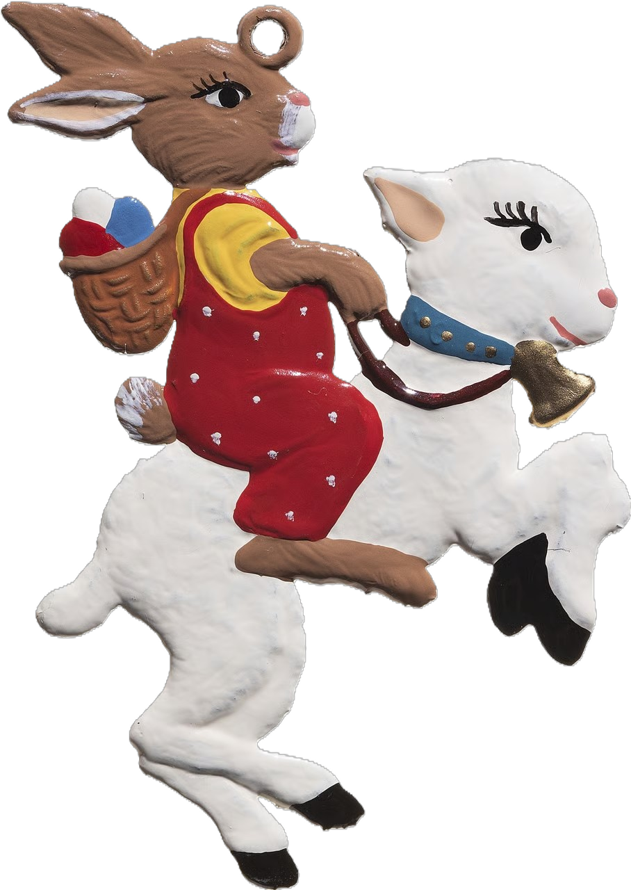 12645-BE-Hase-reitet-auf-osterlamm-lapin-sur-agneau-de-paques-décoration-etain-suspension-wilhelm-schweizer