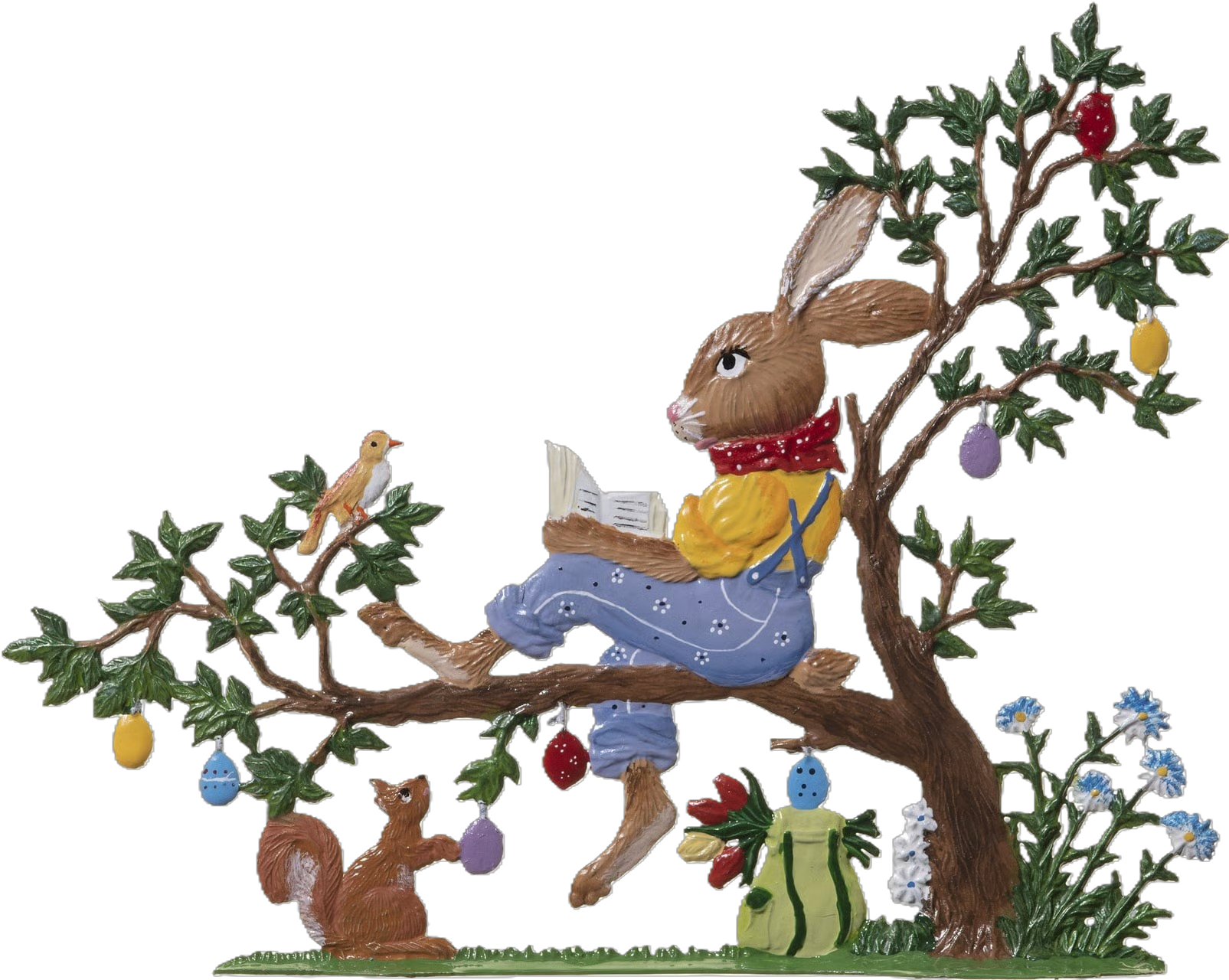 12728-BE-hase-liest-2028-lapin-lecteur-decoration-paques-etain-wilhelm-schweizer