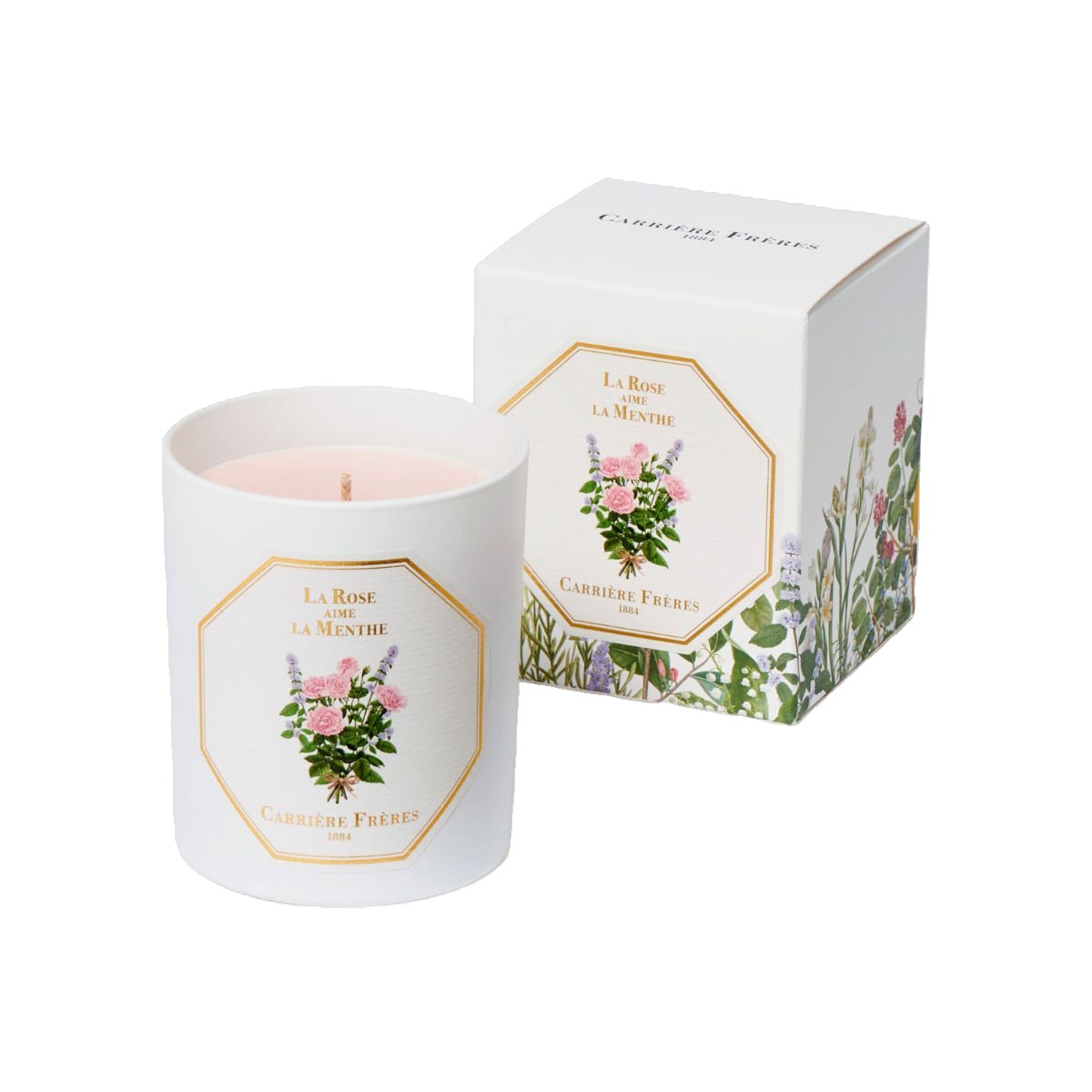 Bougie La rose aime la menthe 1