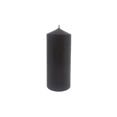 Cierge-cire-noire-7x15cm-ciergerie-des-premontres