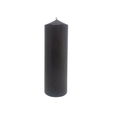 Cierge-cire-noire-7x20cm-ciergerie-des-premontres