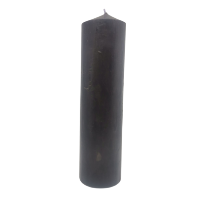 Cierge-cire-noire-7x25cm-ciergerie-des-premontres