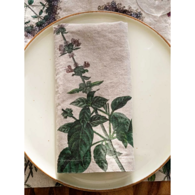 Serviettes lin herbes aromatiques 4
