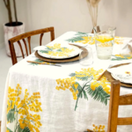 Nappe Lin Blanc Mimosa