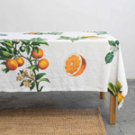 Nappe Lin Blanc Agrumes 3
