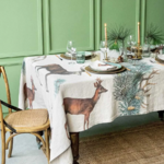 Nappe lin animaux sauvages 1
