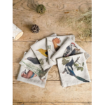 Serviettes lin Oiseaux sauvages 5
