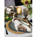 Serviettes lin animaux sauvages 1