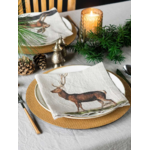 Serviettes lin animaux sauvages 5
