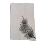 Torchon en lin motif Pin