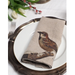 Serviettes lin petits oiseaux 3