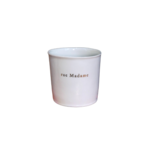 Timbale à thé Rue Madame en porcelaine blanche de Limoge d'Alix D. Reynis