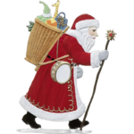 7450B-BE-Père-Noël-en-balade-en-étain-à-poser-Wilhelm-Schweizer