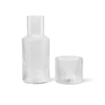 ensemble-carafe-verre-transparent-ripple-ferm-living