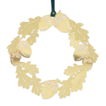 MHS520G-decoration-noel-a-suspendre-couronne-de-chene-metal-dore2