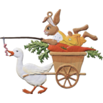 12651-BE- mohrchenwagen-lapin-chariot-carrotes-oie-decoration-pâques-etain-wilhelm-schweizer-1