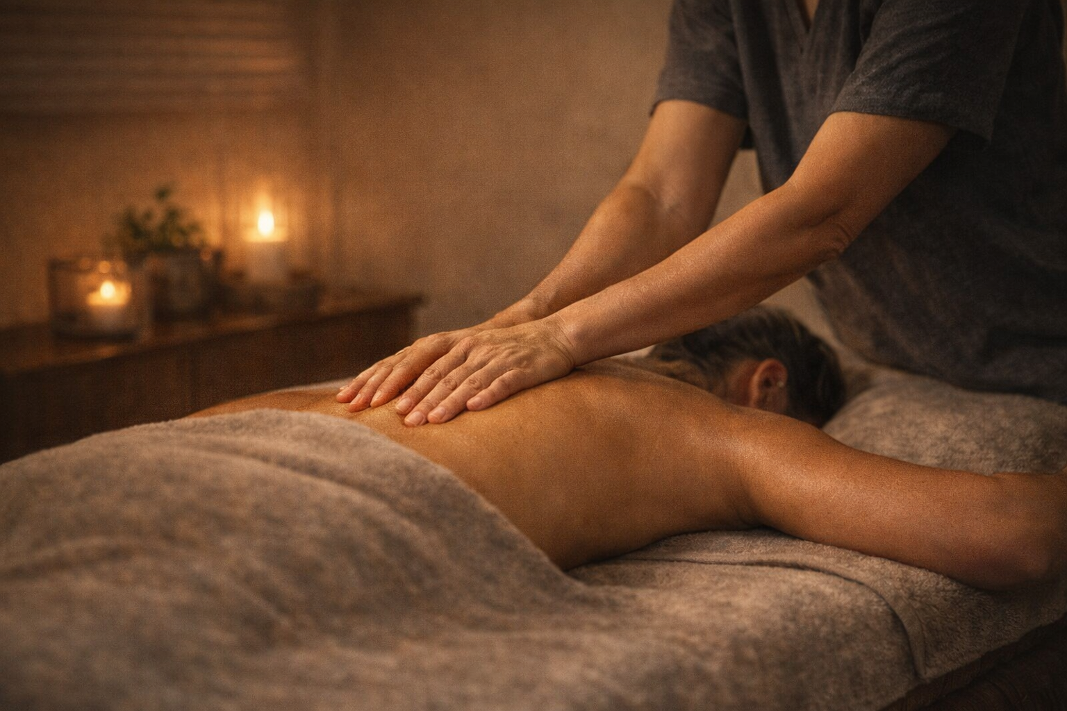 Un massage dans une ambiance chaleureuse