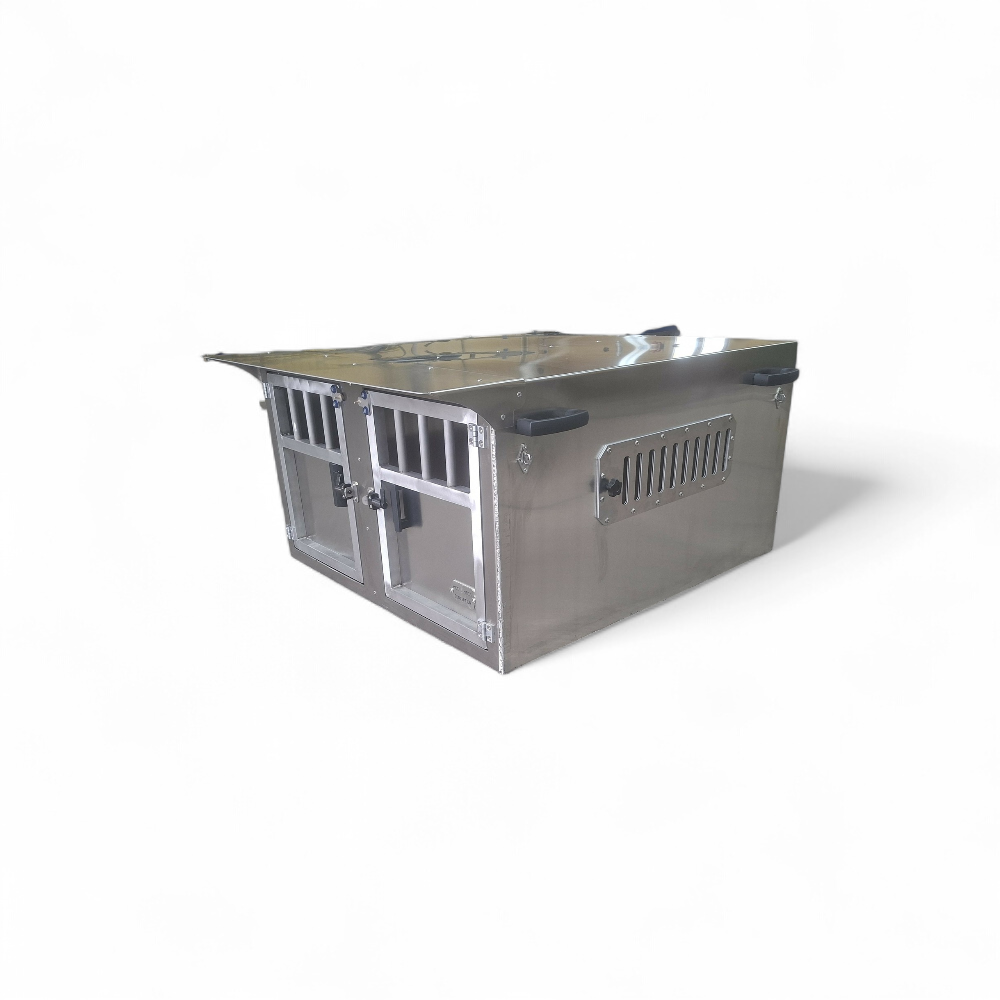 cage transport chien 2 compartiments