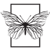 Papillon végétal line