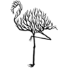 Flamand rose végétal line