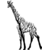 Giraffe végétal line