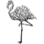 Flamand rose végétal line