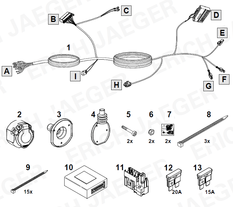 Faisceau d'attelage 13 broches