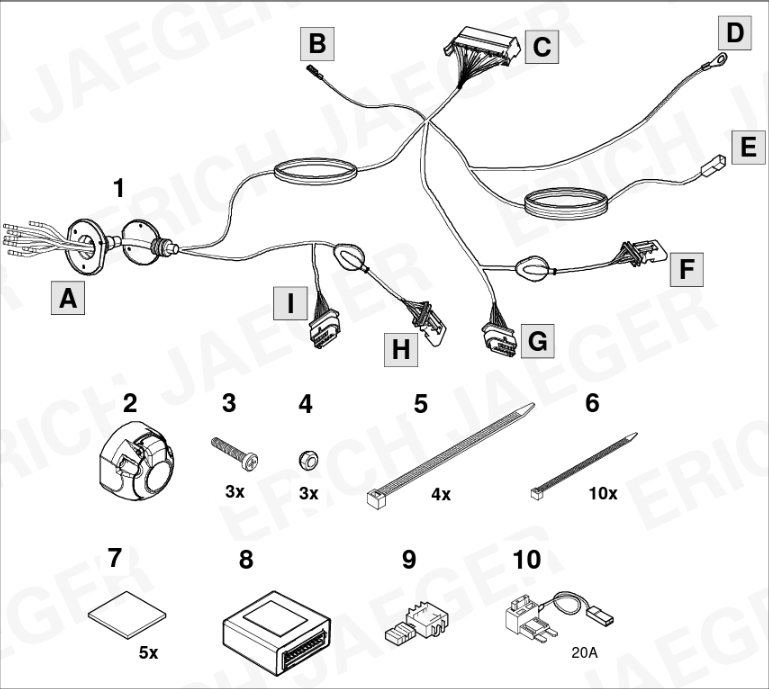 SET0955 Faisceau spécifique Toyota CH-R 10/16 à 10/19