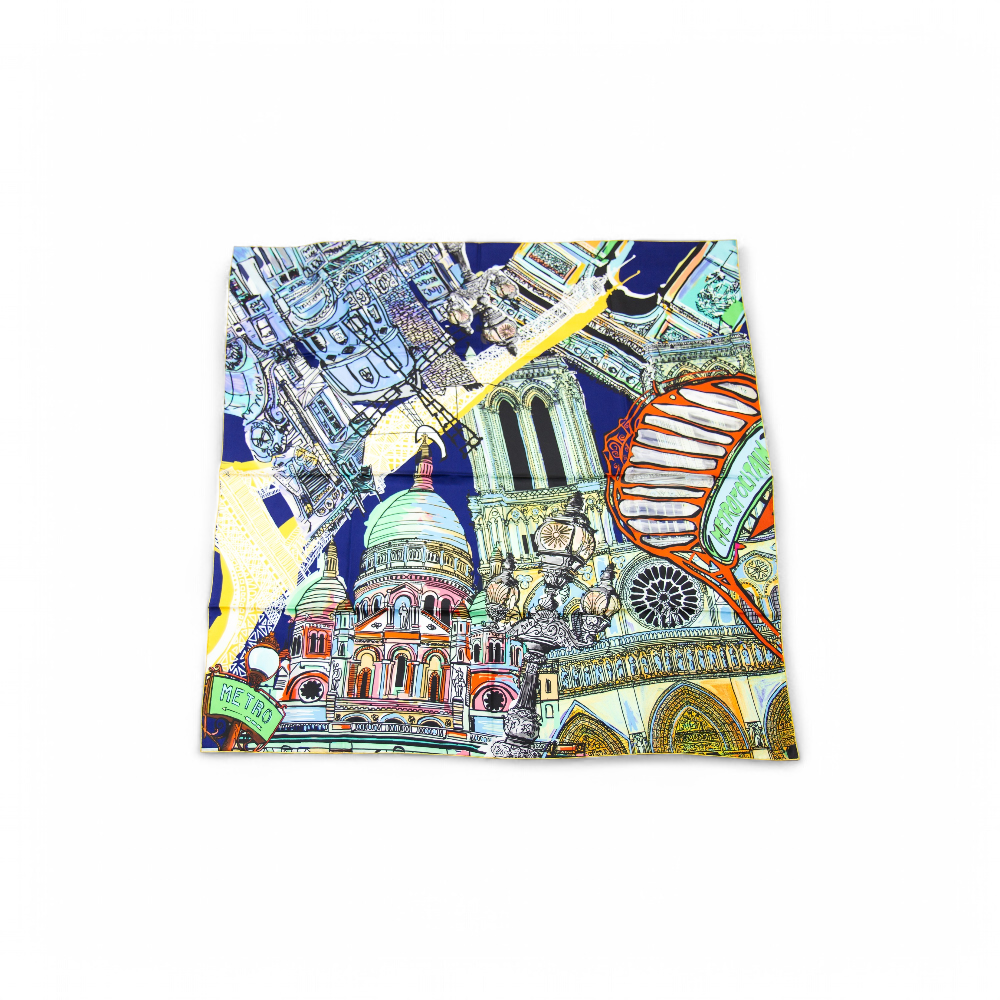 chale-en-twill-de-soie-imprime-paris-marine-jaune
